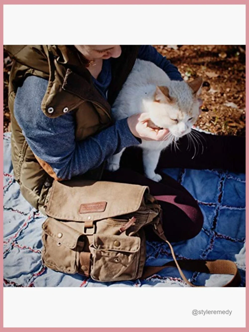 Canvas Messenger Bag - Vintage Crossbody Shoulder Bag Military Satchel with